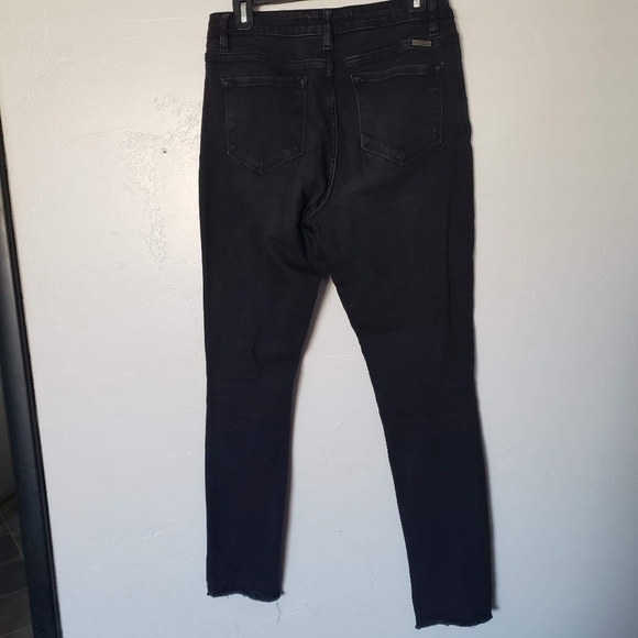 KanCan Women's 9 28 Black Distressed Skinny Jeans Denim Holey Knees High Rise - Picture 3 of 7